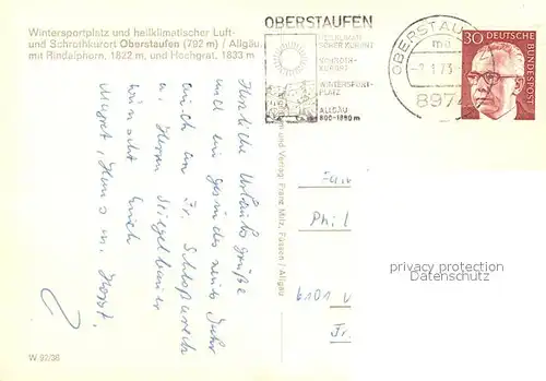 Oberstaufen mit Rindalphorn und Hochgrat Oberstaufen