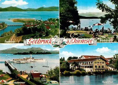 Seebruck_Chiemsee Badestrand Fraueninsel Hotel Post Seebruck Chiemsee