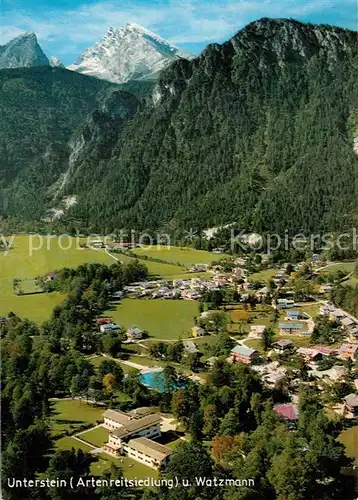 Unterstein_Schoenau Artenreitsiedlung mit Watzmann und Gruenstein Unterstein_Schoenau