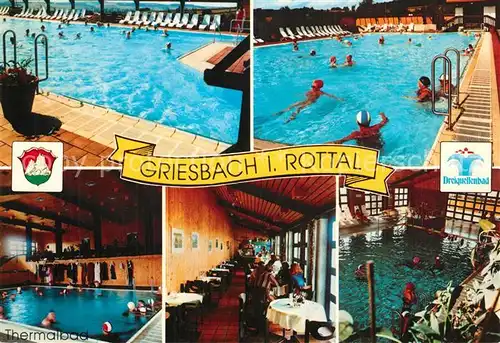 Griesbach_Rottal Dreiquellenbad Thermalbecken Hallenbad Restaurant Griesbach Rottal