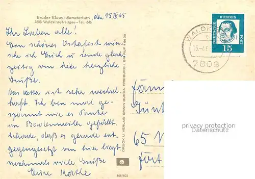 Waldkirch_Breisgau Bruder Klaus Sanatorium Waldkirch Breisgau