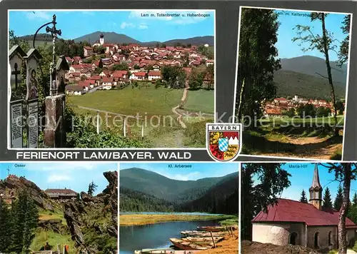 Lam_Oberpfalz mit Totenbretter und Hohenbogen Kaltersbach Osser Kl Arbersee Maria Hilf Lam_Oberpfalz