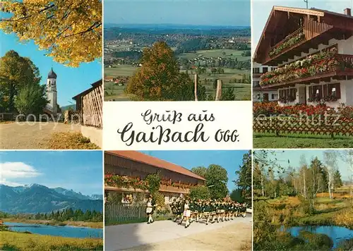 Gaissach_Oberbayern Panorama Kirche Gasthaus Seeblick Musikgruppe Gaissach Oberbayern