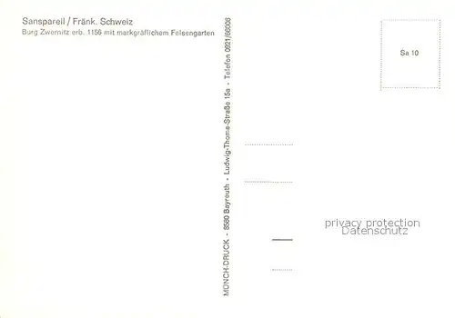 Sanspareil Burg Zwernitz mit markgraeflichem Felsengarten Sanspareil