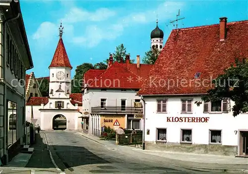 Bad_Schussenried Schloss Strasse mit Toerle  und Klosterhof Bad_Schussenried