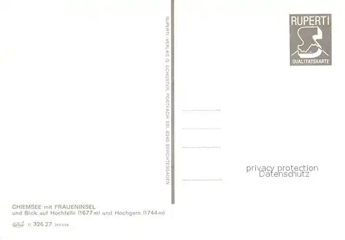 Chiemsee mit Fraueninsel und Blick auf Hochfelln und Hochgern Faehre Chiemsee