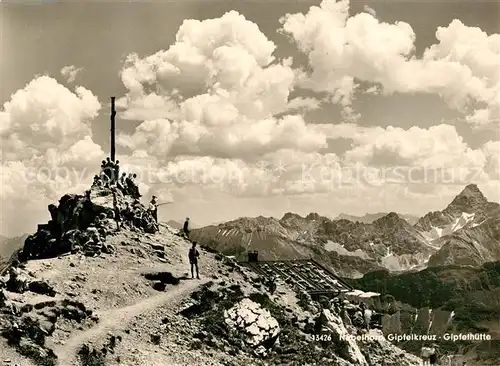 Nebelhorn Gipfelkreuz Gipfelhuette Nebelhorn