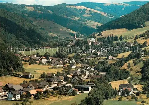 Muenstertal_Schwarzwald Panorama mit Kloster St Trudpert Muenstertal_Schwarzwald