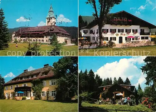 Klais Gaestehaus Gut Elmau mit Schloss Muellerhaus und Elmauer Alm Klais