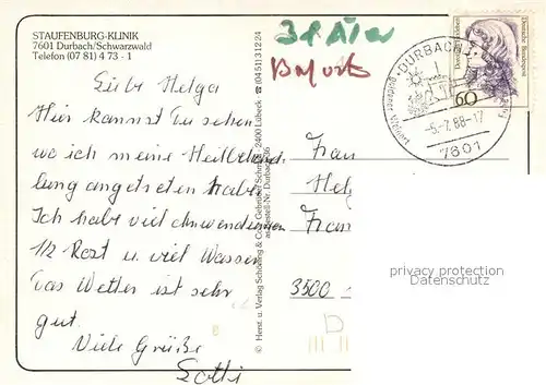 Durbach Staufenberg Klinik Durbach