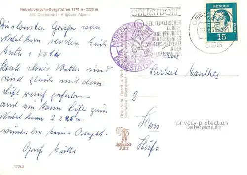 Oberstdorf Nebelhornbahn Bergstation Oberstdorf