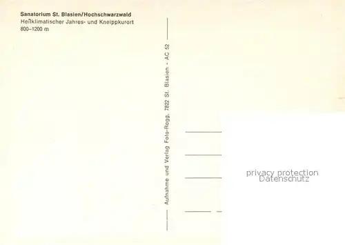 St_Blasien Sanatorium St_Blasien