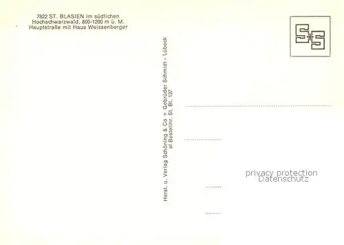 St_Blasien Hauptstrasse mit Haus Weissenberger St_Blasien