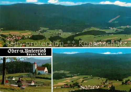 Unterried_Viechtach mit Oberried Panorama Kirche Unterried Viechtach