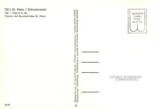 AK / Ansichtskarte St_Peter_Schwarzwald Kloster mit Barockkirche St Peter St_Peter_Schwarzwald
