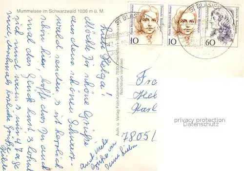 AK / Ansichtskarte Mummelsee Seepartie mit Hotel Mummelsee