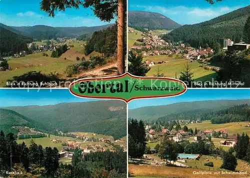 AK / Ansichtskarte Obertal_Baiersbronn Buhlbach Mitteltal Kurklinik Golfplatz mit Schwimmbad Obertal Baiersbronn