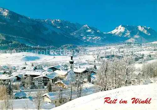 AK / Ansichtskarte Reit_Winkl mit Kaisergebirge Reit_Winkl