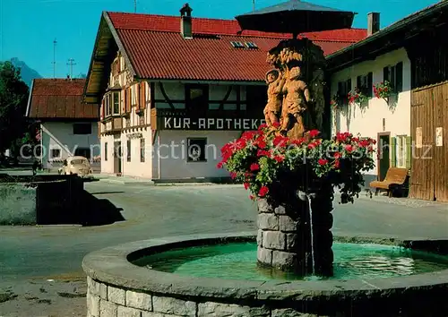 AK / Ansichtskarte Schwangau Brunnen Kur Apotheke Schwangau