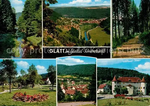 AK / Ansichtskarte Glatt Panorama Waldweg Teilansichten Schloss Glatt