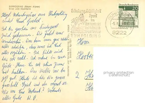 AK / Ansichtskarte Ruhpolding Panorama mit Hochfelln Ruhpolding