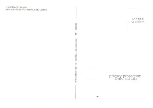 AK / Ansichtskarte Kempten_Allgaeu Zumsteinhaus mit Basilika St Lorenz Kempten Allgaeu