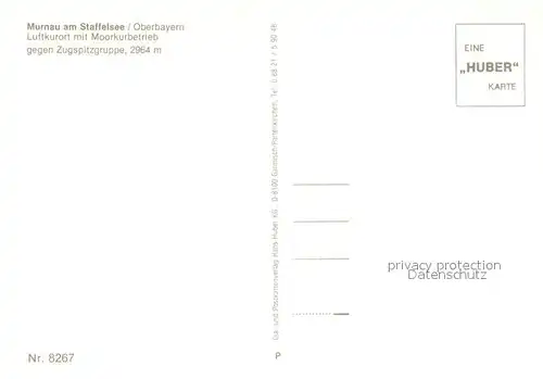 AK / Ansichtskarte Murnau_Staffelsee mit Kirche und Zugspitzgruppe Murnau_Staffelsee