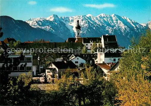 AK / Ansichtskarte Murnau_Staffelsee mit Hoher Kiste und Krottenkpf Murnau_Staffelsee