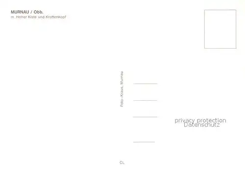 AK / Ansichtskarte Murnau_Staffelsee mit Hoher Kiste und Krottenkpf Murnau_Staffelsee