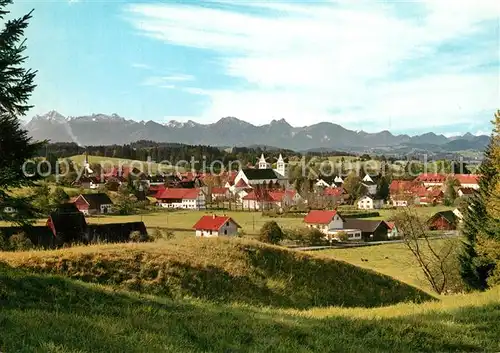 AK / Ansichtskarte Steingaden_Oberbayern mit Allgaeuer und Tiroler Alpen Steingaden Oberbayern