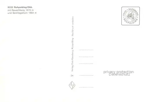 AK / Ansichtskarte Ruhpolding mit Rauschberg und Sonntagshorn Ruhpolding