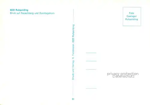 AK / Ansichtskarte Ruhpolding mit Rauschberg und Sonntagshorn Ruhpolding