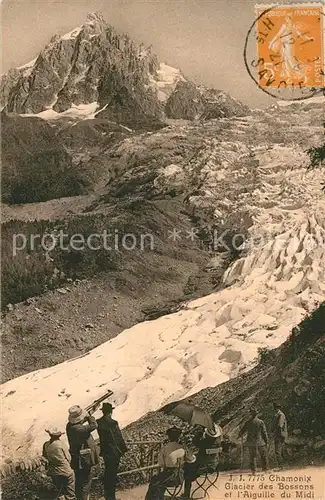 AK / Ansichtskarte Chamonix Glacier des Bossons et lAiguille du Midi Chamonix