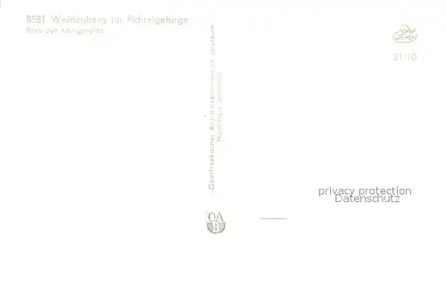 AK / Ansichtskarte Weidenberg Panorama Koenigsheide Weidenberg