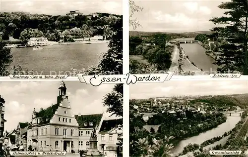 AK / Ansichtskarte Werden_Ruhr Baldeney See Villa Huegel Rathausplatz Brueckstrasse  Werden Ruhr