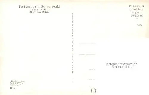 AK / Ansichtskarte Todtmoos Panorama Todtmoos