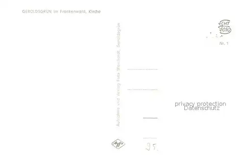 AK / Ansichtskarte Geroldsgruen Kirche Geroldsgruen
