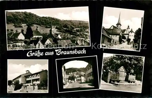 AK / Ansichtskarte Braunsbach_Wuerttemberg Panorama Sehenswuerdigkeiten Braunsbach Wuerttemberg