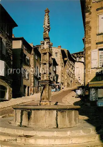 AK / Ansichtskarte Le_Puy en Velay Ville Sainte Fontaine des Penitents et Rue des Tables Le_Puy en Velay