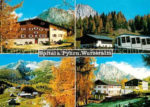 AK / Ansichtskarte Spital_Pyhrn Linzerheim mit Stubwieswipfel Berhotel Hengl Wurzelalm Warscheneck Spital Pyhrn
