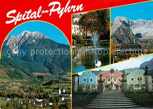 AK / Ansichtskarte Spital_Pyhrn Marktplatz Stiftsteich Wurzeralm Spital Pyhrn