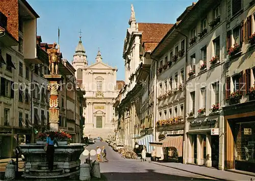 AK / Ansichtskarte Solothurn Hauptgasse mit St. Urserenkathedrale Solothurn