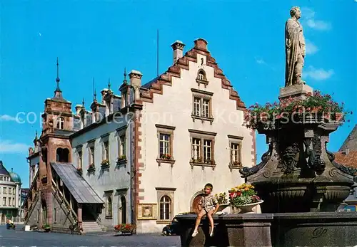 AK / Ansichtskarte Soultz Haut Rhin Hotel Restaurant des Deux Clefs Brunnen Soultz Haut Rhin