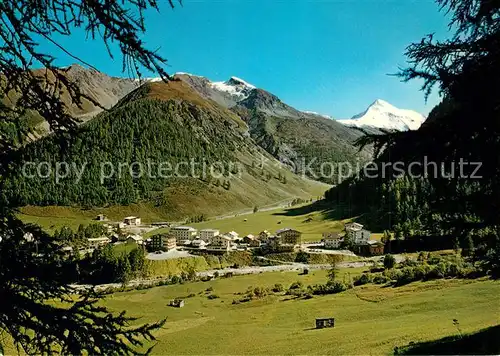 AK / Ansichtskarte Samnaun_Dorf mit Muttler Samnaun Dorf