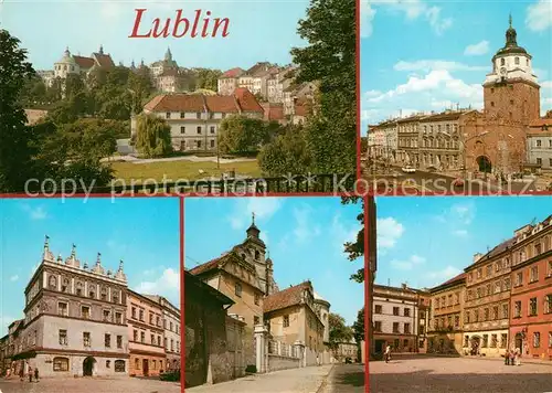 AK / Ansichtskarte Lublin_Lubelskie Stadtpanorama Partien in der Innenstadt Altstadt Lublin Lubelskie