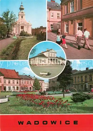 AK / Ansichtskarte Wadowice Kirche Innenstadt Parkanlagen 