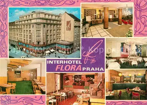 AK / Ansichtskarte Praha_Prahy_Prague Interhotel Flora Restaurant Bar Foyer Praha_Prahy_Prague