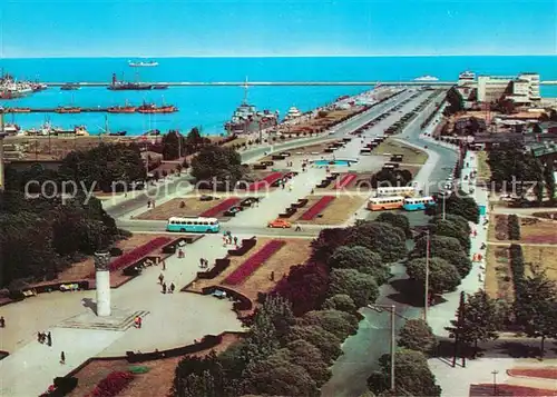 AK / Ansichtskarte Gdynia_Pommern Skwer Kosciuszki i Molo Poludniowe Platz Hafen Fliegeraufnahme Gdynia Pommern