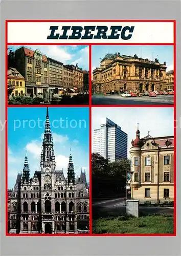 AK / Ansichtskarte Liberec Motive Altstadt Rathaus Hochhaus Liberec