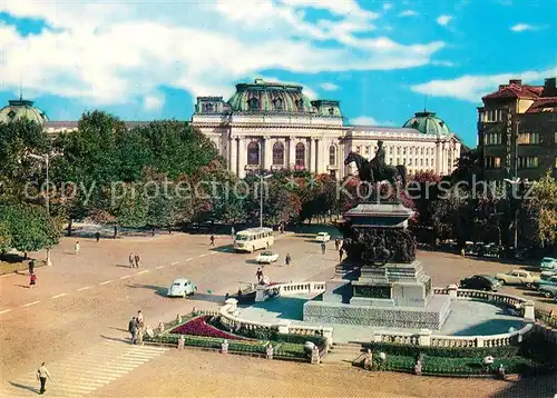 AK / Ansichtskarte Sofia_Sophia Platz Narodno Sobranie Denkmal Reiterstandbild Sofia Sophia